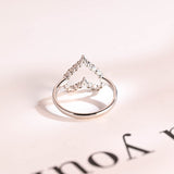 Stunning 0.2 TCW Round Moissanite Stones Heart Shaped Wedding Bands 6