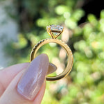 Stunning 3 CT Emerald Moissanite Engagement Ring with Pave Design 4