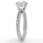Stunning 2.0 CT Round Moissanite Engagement Ring with Criss-cross Pave Design 7