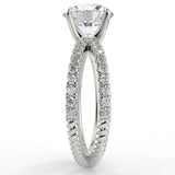 Stunning 2.0 CT Round Moissanite Engagement Ring with Criss-cross Pave Design 7