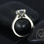 Stunning 3.0 CT Oval Moissanite Engagement Ring with Pave Design 8