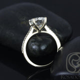 Stunning 3.0 CT Oval Moissanite Engagement Ring with Pave Design 8