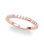 Stunning 0.20 CT Round Moissanite Stones Bar Wedding Bands 5