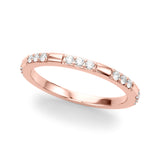 Stunning 0.20 CT Round Moissanite Stones Bar Wedding Bands 5