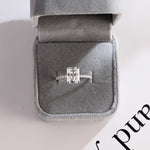 Stunning 1.0 - 2.0 CT Emerald Moissanite Engagement Ring With Hidden Halo Design 8