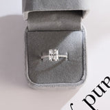 Stunning 1.0 - 2.0 CT Emerald Moissanite Engagement Ring With Hidden Halo Design 8