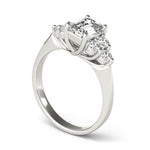 Stunning 1.0-2.0 CT Emerald Moissanite Engagement Ring with Cluster Design 2