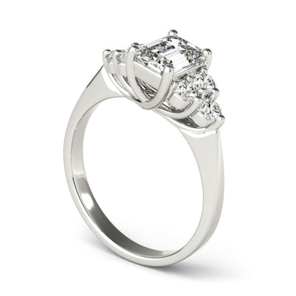 Stunning 1.0-2.0 CT Emerald Moissanite Engagement Ring with Cluster Design 2