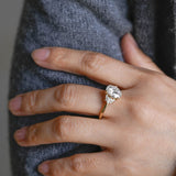 Stunning 1.0 - 2.0 CT Oval Moissanite Engagement Ring with Cluster Design 6