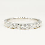Stunning 0.6 TCW Round Moissanite Stones In Full Eternity Wedding Band 2