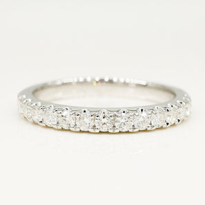 Stunning 0.6 TCW Round Moissanite Stones In Full Eternity Wedding Band