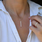 0.14 CT Baguette April Lab Made Diamond- April Birthstone Necklace 7
