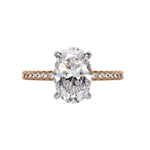 Oval Cut Solitaire Style Cubic Zirconia in 925 Sterling Silver Ring 1