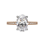 Oval Cut Solitaire Style Cubic Zirconia in 925 Sterling Silver Ring 1