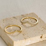 Classic V Shaped Bridal Wedding Band 2