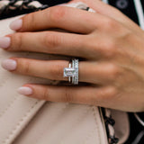 Emerald Cut Solitaire Style Cubic Zirconia in 925 Sterling Silver Ring 2