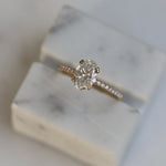 1.21 CT Oval Cut Pave CVD E/VS1 Diamond Engagement Ring 10