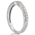 Stunning 0.30 CT Round Moissanite Stones Vintage Wedding Band 4