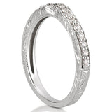 Stunning 0.30 CT Round Moissanite Stones Vintage Wedding Band 4