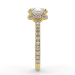 Stunning 2.45 CT Cushion Moissanite Engagement Ring with Hidden Halo & Pave Design 3