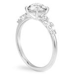 Stunning 1.0- 2.0 CT Round Moissanite Engagement Ring with Cluster Design 5