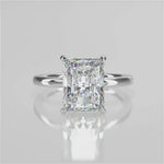 Stunning 2.45 CT Radiant Moissanite Engagement Ring with Hidden Halo Design 4