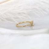 Stunning 0.75 CT Round Moissanite Engagement Ring With Cluster Design 3