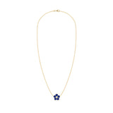 1.46 TCW Round Sapphire Lab Made Diamond- September Birthstone Necklace 4