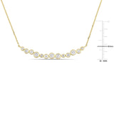 Round Cut Cubic Zirconia in 925 Sterling Silver Necklace 9