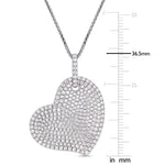 Round Cut Cubic Zirconia in 925 Sterling Silver Necklace 6