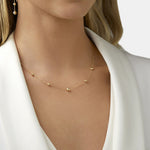 Round Cut Cubic Zirconia in 925 Sterling Silver Necklace 6