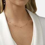 Round Cut Cubic Zirconia in 925 Sterling Silver Necklace 6