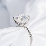 Stunning 5.0 CT Oval Shape Moissanite Engagement Ring with Solitaire Design 7