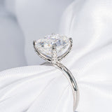 Stunning 5.0 CT Oval Shape Moissanite Engagement Ring with Solitaire Design 7