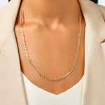 Round Cut Cubic Zirconia in 925 Sterling Silver Necklace 4