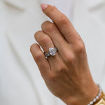 Round Cut Solitaire Style Cubic Zirconia in 925 Sterling Silver Ring 8