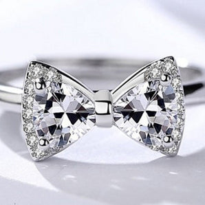 Trillion Cut Bow Shaped Cubic Zirconia in 925 Sterling Silver Jewelry