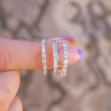 Stunning 0.3 TCW Round Moissanite Stones Channel Wedding Band 6