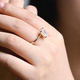 Stunning 1.0 - 2.0 CT Emerald Moissanite Engagement Ring with Solitaire Design 2