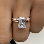 Stunning 3.40 CT Emerald Moissanite Engagement Ring with Solitaire Design 9