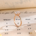 Stunning 3.0 CT Pear Moissanite Engagement Ring with Hidden Halo Design 4
