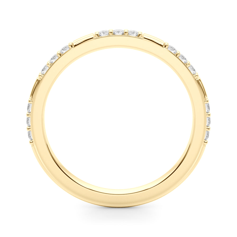 Stunning 0.20 CT Round Moissanite Stones Bar Wedding Bands 2