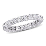 Round Cut Cubic Zirconia in 925 Sterling Silver Wedding Bands 1