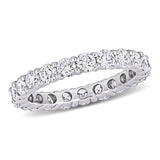 Round Cut Cubic Zirconia in 925 Sterling Silver Wedding Bands 7