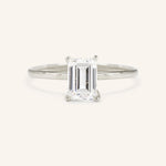 Stunning 1 CT Emerald Moissanite Engagement Ring With Solitaire Design 4