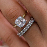 Cushion Cut Solitaire Style Cubic Zirconia in 925 Sterling Silver Ring 4