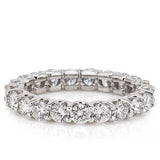 Stunning 2.33 CT Round Moissanite Stones Full Eternity Wedding Bands 3