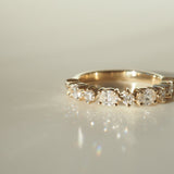 Stunning 0.85 TCW Round & Oval Moissanite Stones Alternate Wedding Bands 3