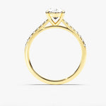 Stunning 1.0-2.0 CT Oval Moissanite Engagement Ring with Pave Design 2