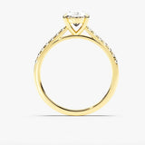 Stunning 1.0-2.0 CT Oval Moissanite Engagement Ring with Pave Design 2